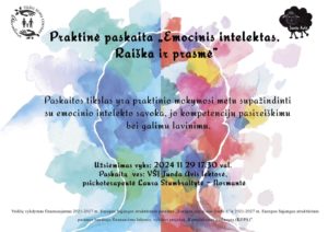 Praktinė paskaita „Emocinis intelektas. Raiška ir prasmė“